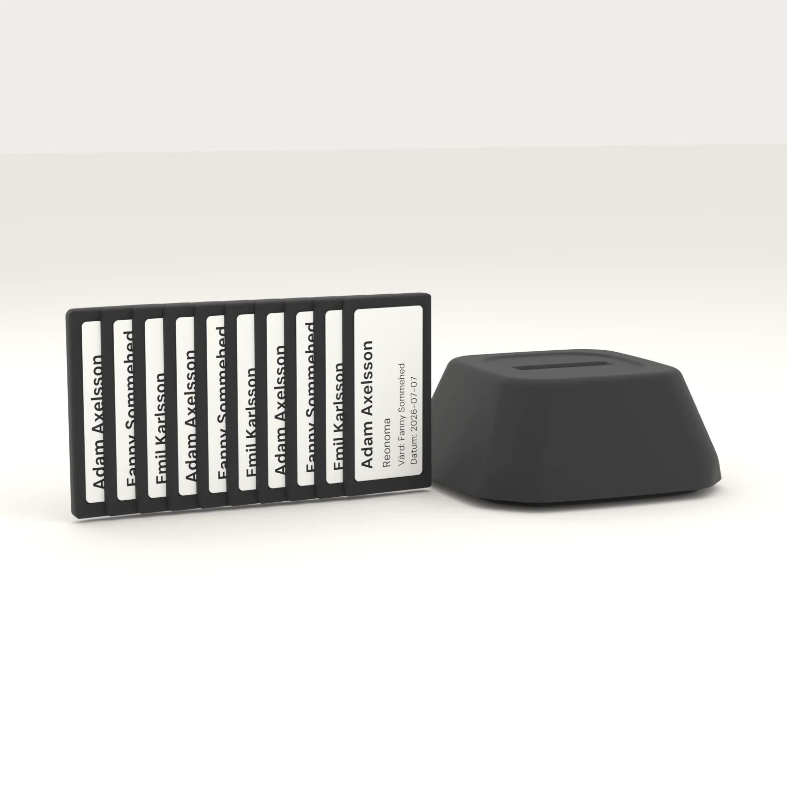 Reonoma starter kit: one docking station with ten e-ink visitor badges